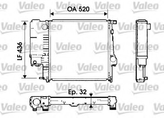 VALEO 734553 Radiator, engine cooling